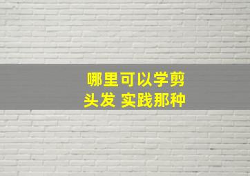 哪里可以学剪头发 实践那种